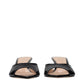 Black Leather Platform Sandals