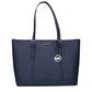 Blue Leather Shoulder Bag