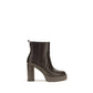 Brown Calf Leather Bos Taurus Ankle Boots