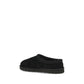 Black Suede Leather Mules