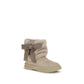Beige Suede Leather Ankle Boots