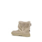 Beige Suede Leather Ankle Boots