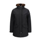 Black Cotton Full-Length Jacket