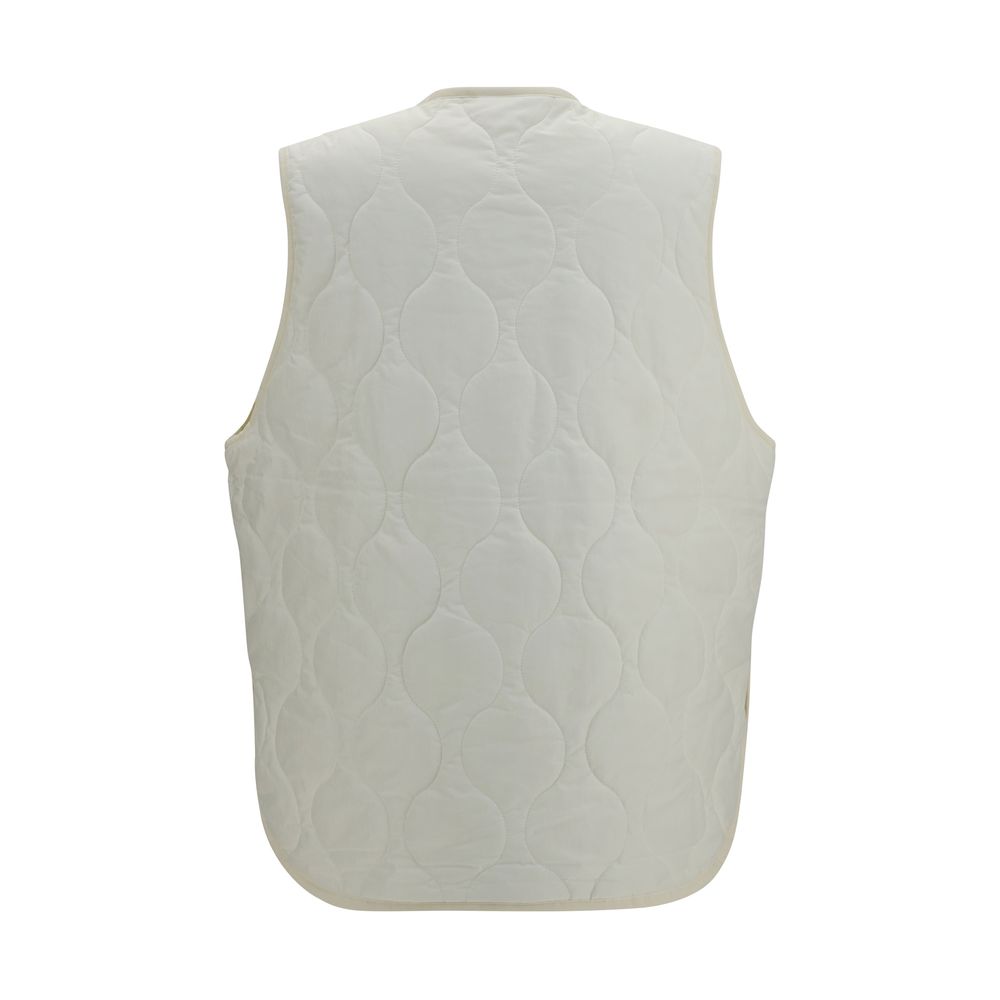 White Polyamide Sleeveless Jacket