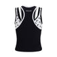 Black Organic Cotton Sleeveles T-Shirt
