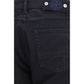 Black Cotton Straight-Leg Jeans
