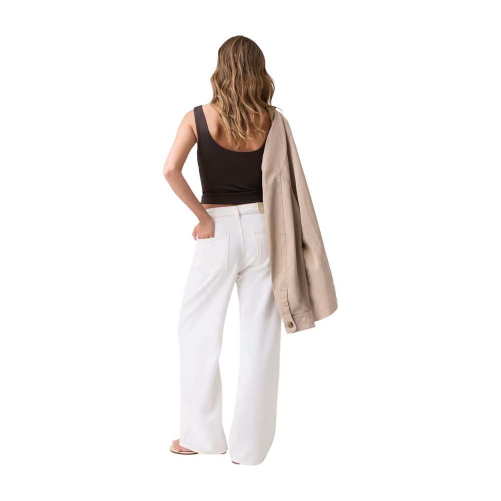 White Cotton Casual Pants