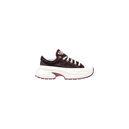 Bordeaux Leather Chunky Sneakers