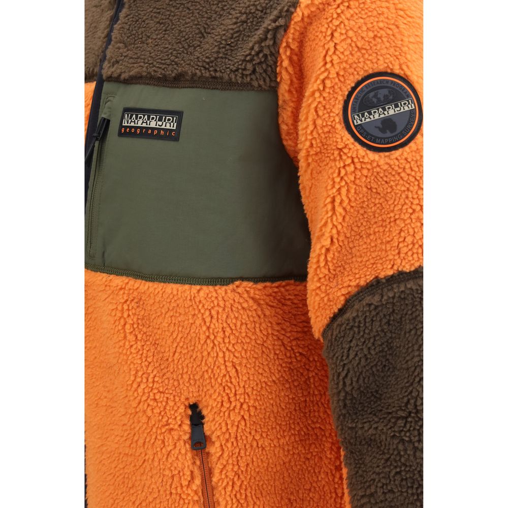 Orange Polyester Sweatshirt