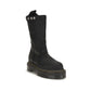 Black Nubuc Leather Lace-Up Boots