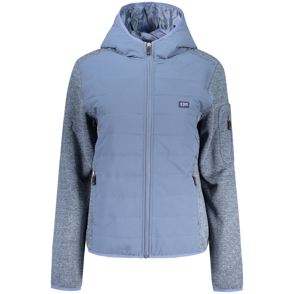 Blue Polyester Women's Jacket