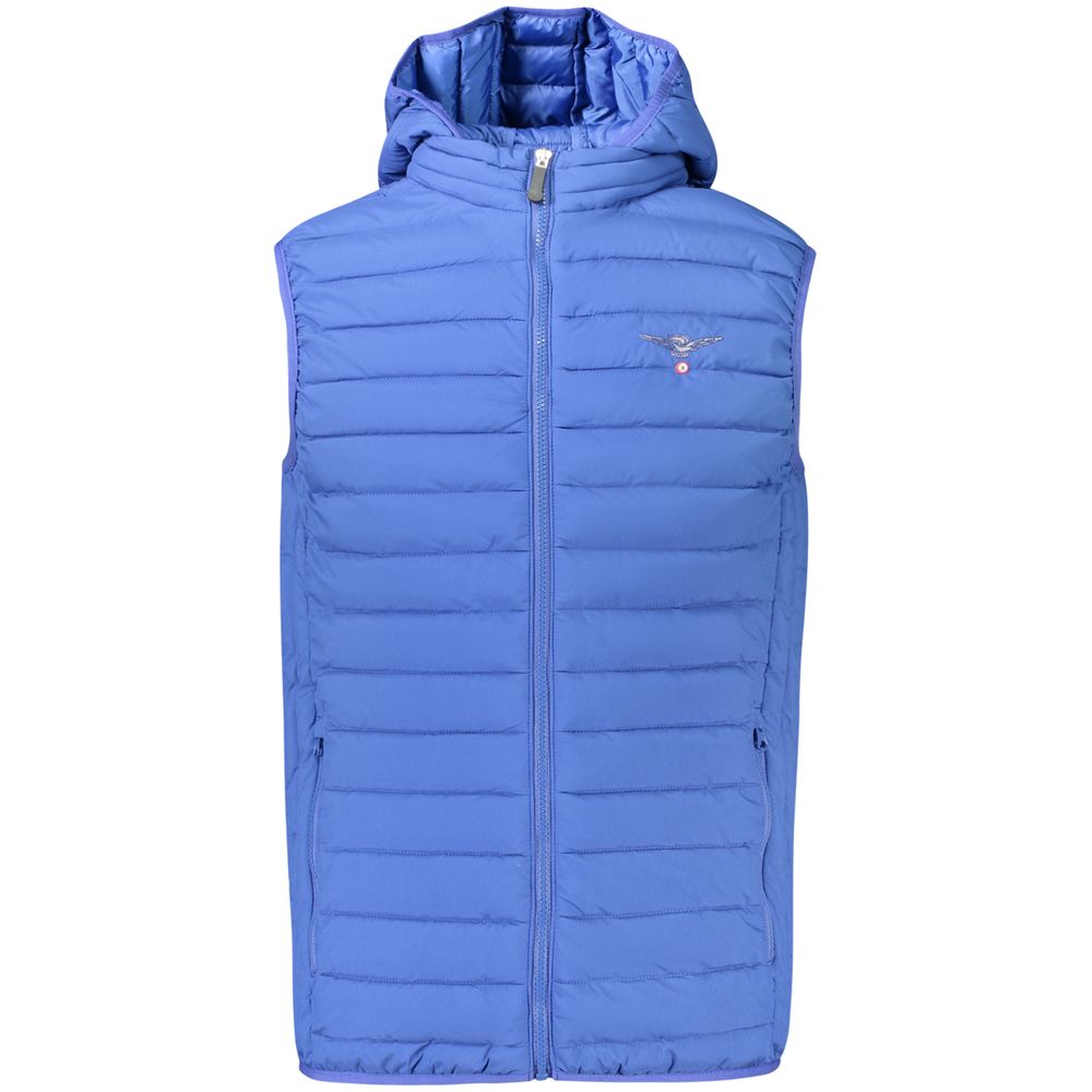 Blue Polyester Men's Jacket