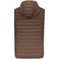 Brown Polyester Sleeveless Jacket