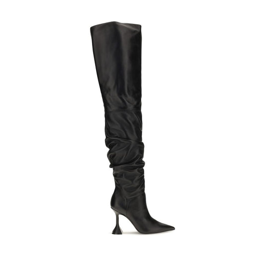 Black Calf Leather Bos Taurus Over The Knee