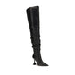 Black Calf Leather Bos Taurus Over The Knee