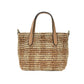 Coach Mini City Gingham Straw Tote Crossbody Bag