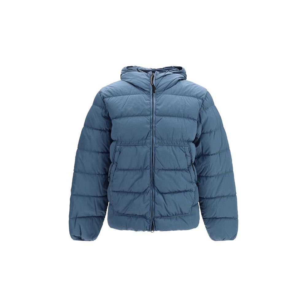 Blue Polyamide Full-Length Jacket