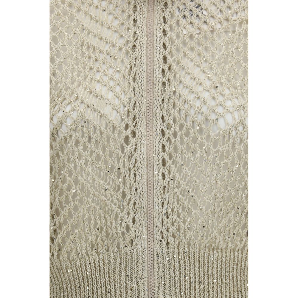 Beige Linen Cardigan