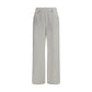 White Cotton Athletic Pants