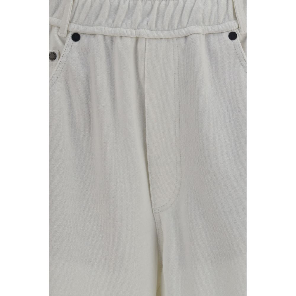 White Cotton Athletic Pants