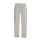 White Cotton Straight-Leg Jeans