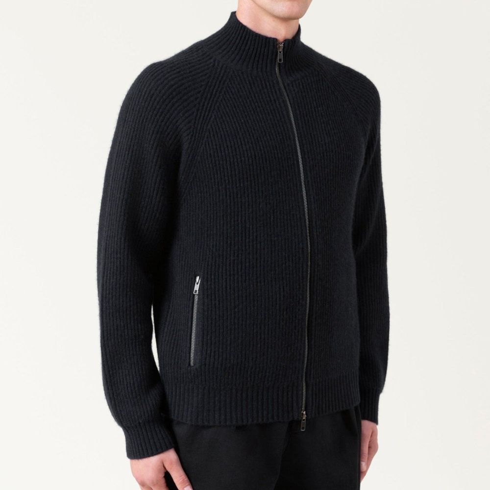 Black Wool Cardigan