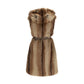 Brown Polyester Sleeveless Jacket