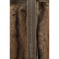 Brown Polyester Sleeveless Jacket