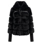 Black Polyester Women Jacket