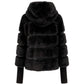 Black Polyester Women Jacket