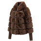 Brown Polyester Women Jacket
