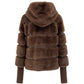 Brown Polyester Women Jacket