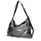 Gray Leather Shoulder Bag