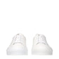 White Leather Low Top Sneakers