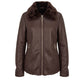 Brown Polyester Women Jacket