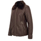 Brown Polyester Women Jacket