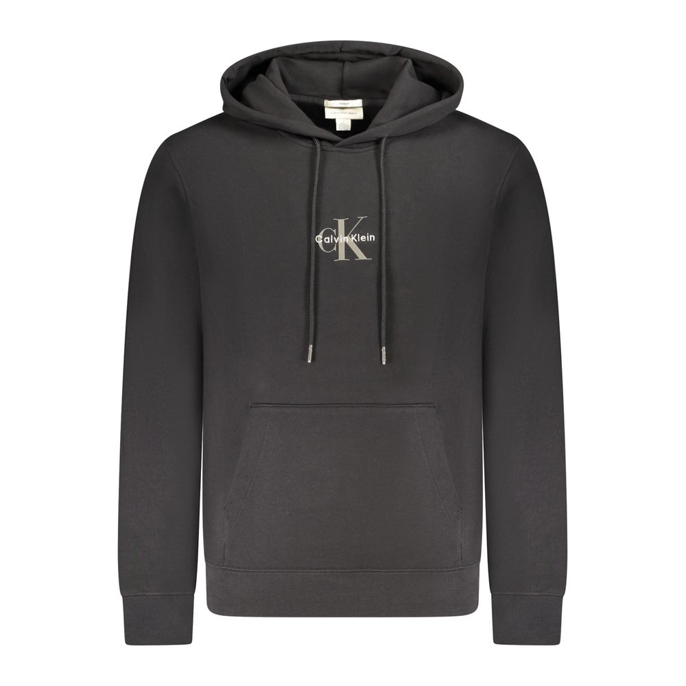 Black Cotton Menswear Hoodie