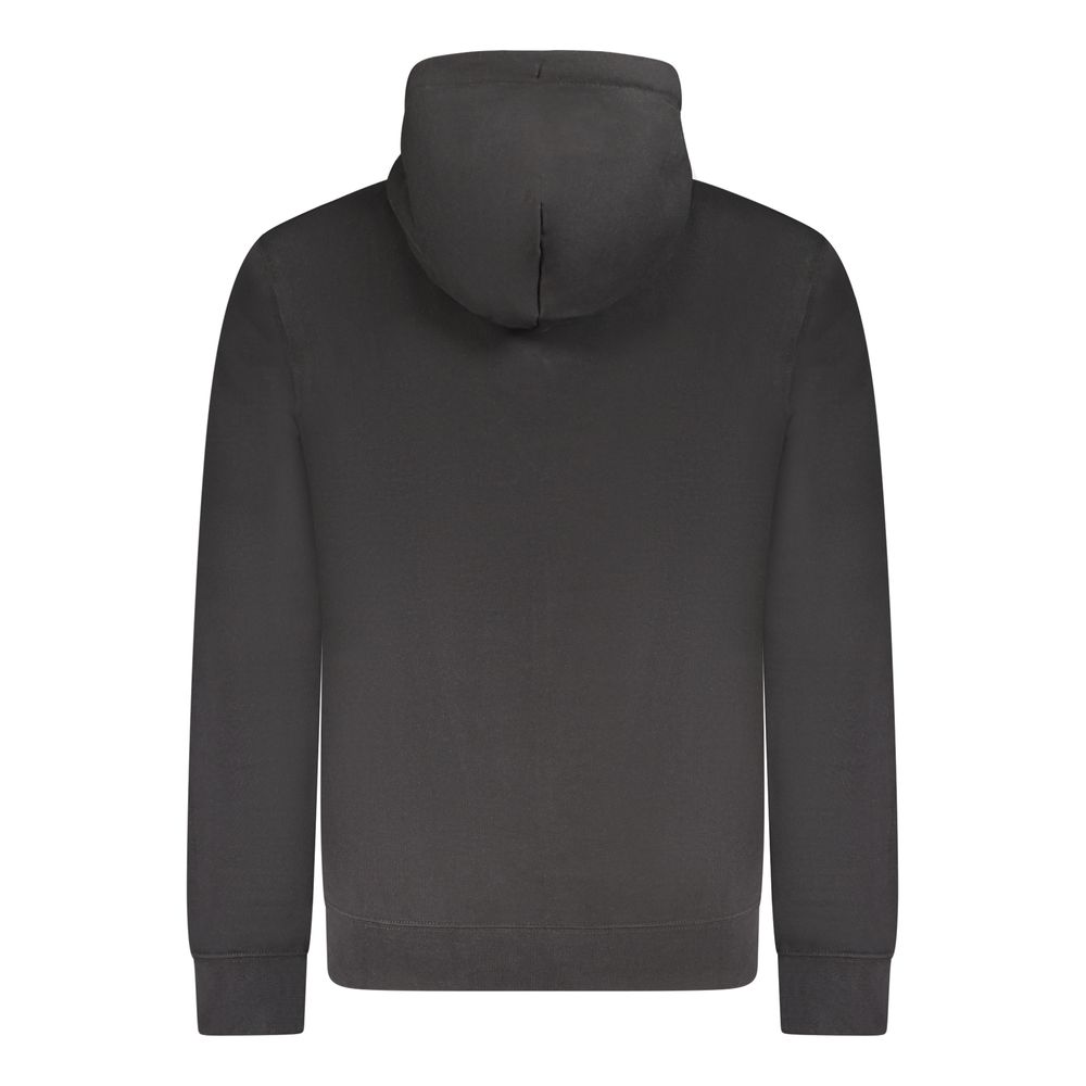 Black Cotton Menswear Hoodie