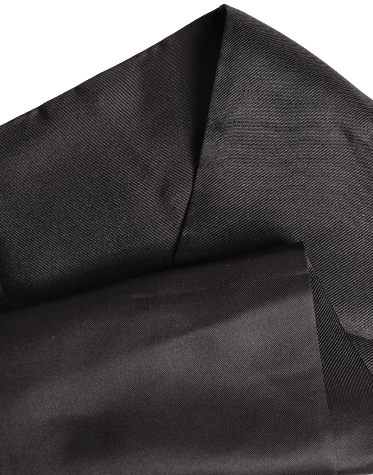 Black Satin Silk Fringed Lace Stole Scarf