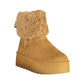 Brown Polyurethane Women's Ankle Boot