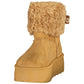 Brown Polyurethane Women's Ankle Boot
