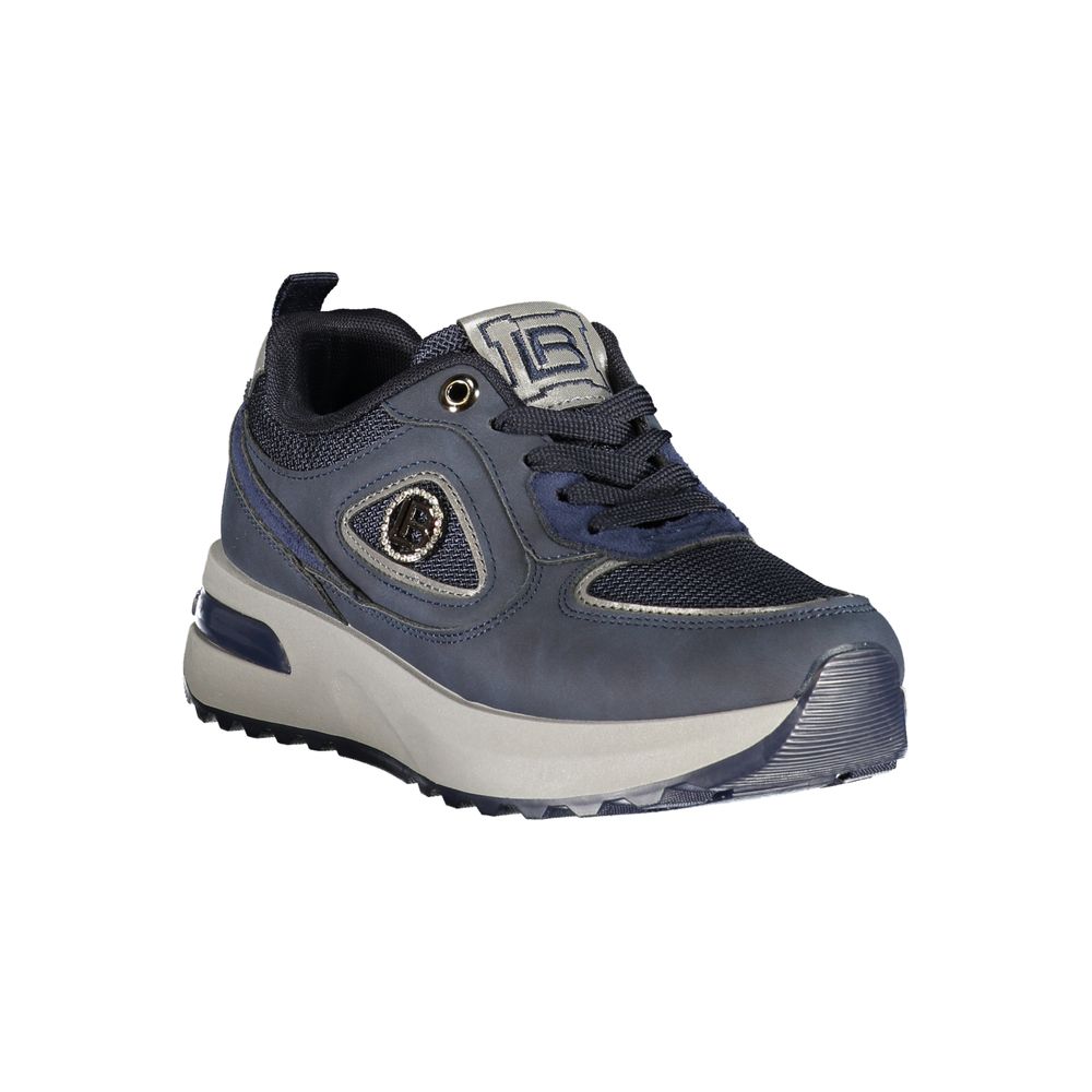 Blue Polyurethane Women's Sneaker