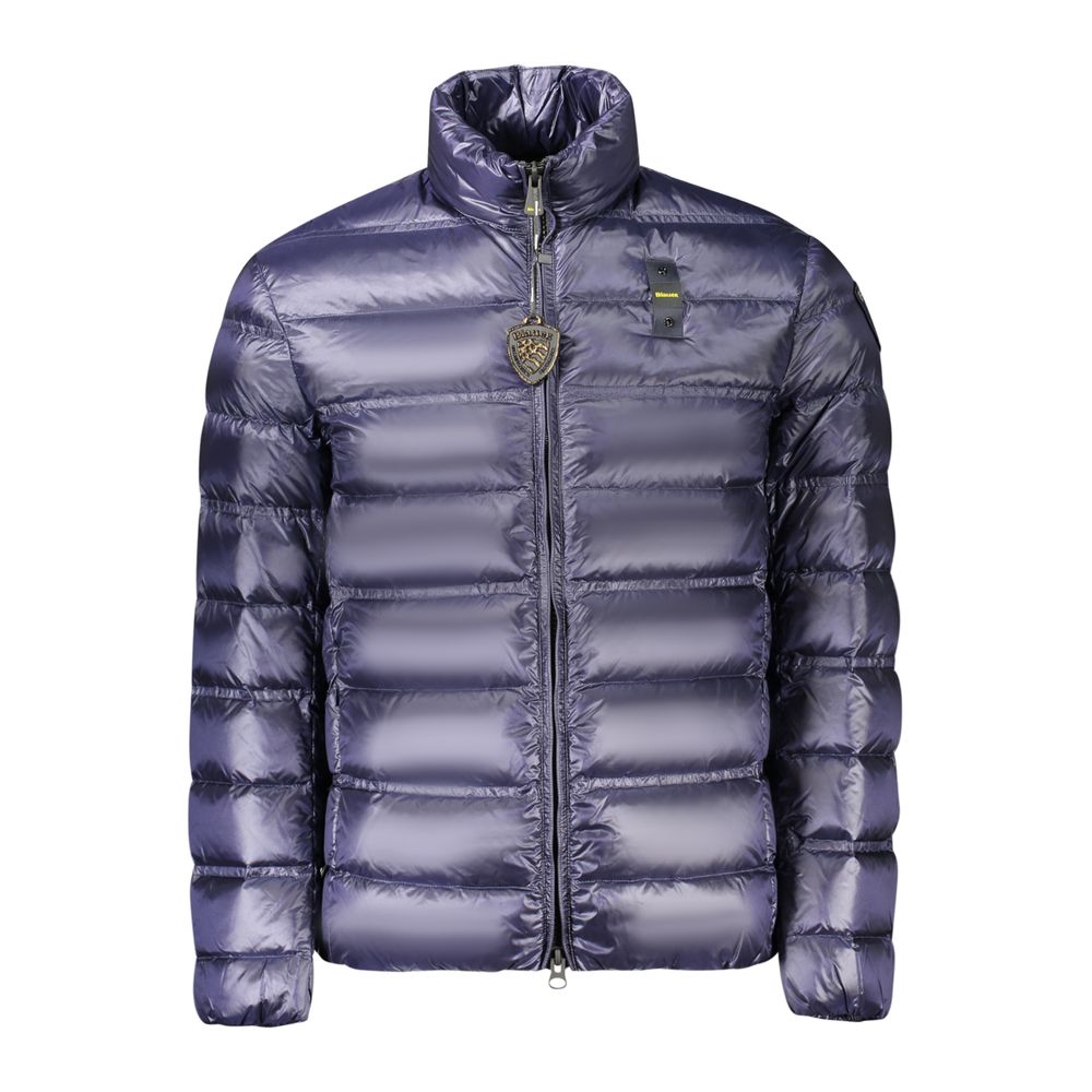 Blue Polyamide Men Jacket