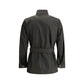 Bicolor Cotton Full-Length Jacket
