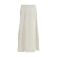 Beige Wool Oves Aries Midi Skirt