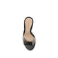 Black Polyurethane Sandals