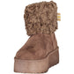 Brown Polyurethane Women's Ankle Boot