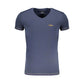 Blue Cotton Men's T-Shirt