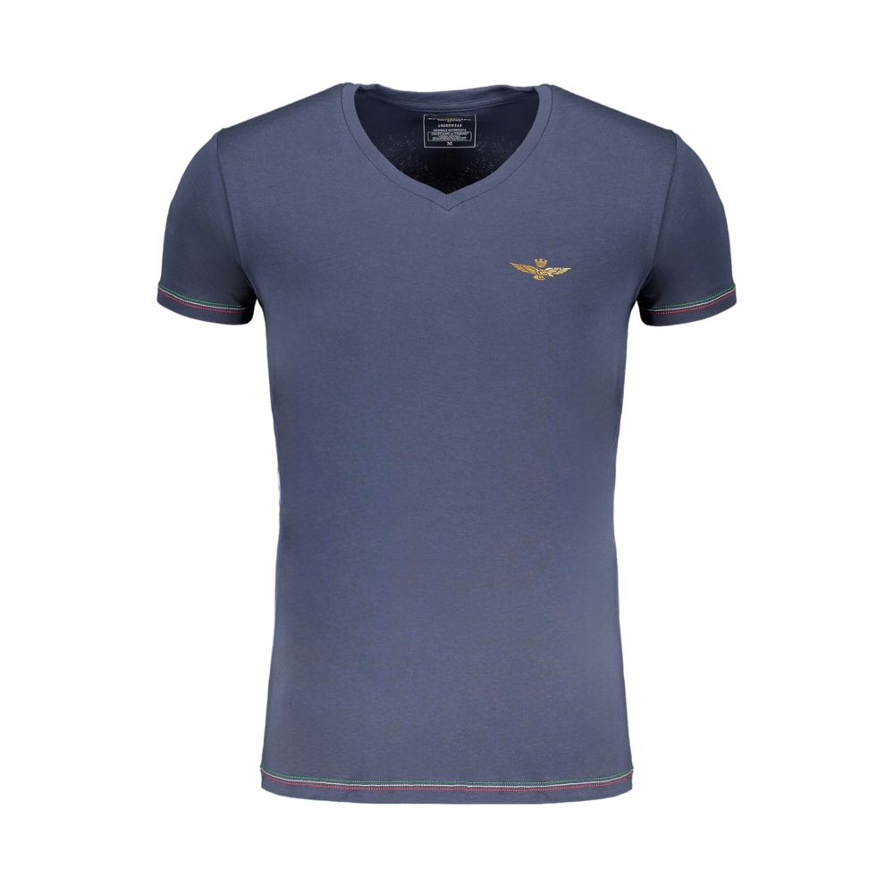 Blue Cotton Men's T-Shirt