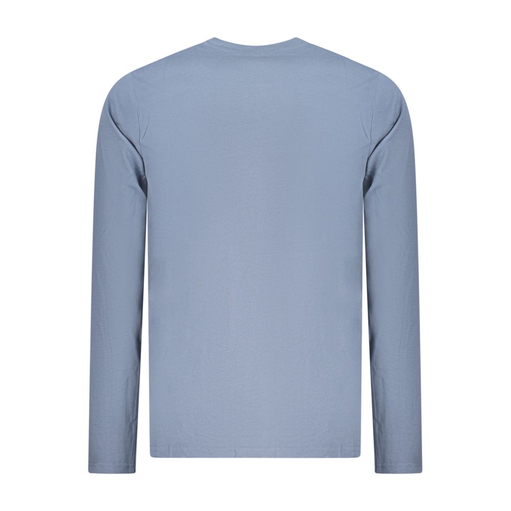 Blue Cotton Men T-Shirt